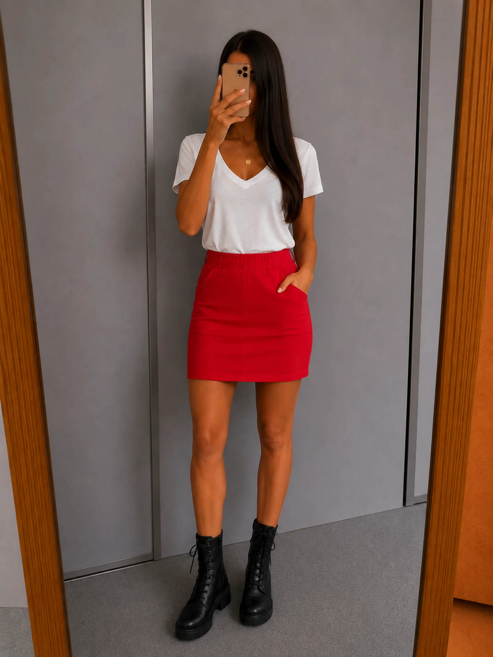 Jupe Crayon Rouge S | Sans marque | Neuve 